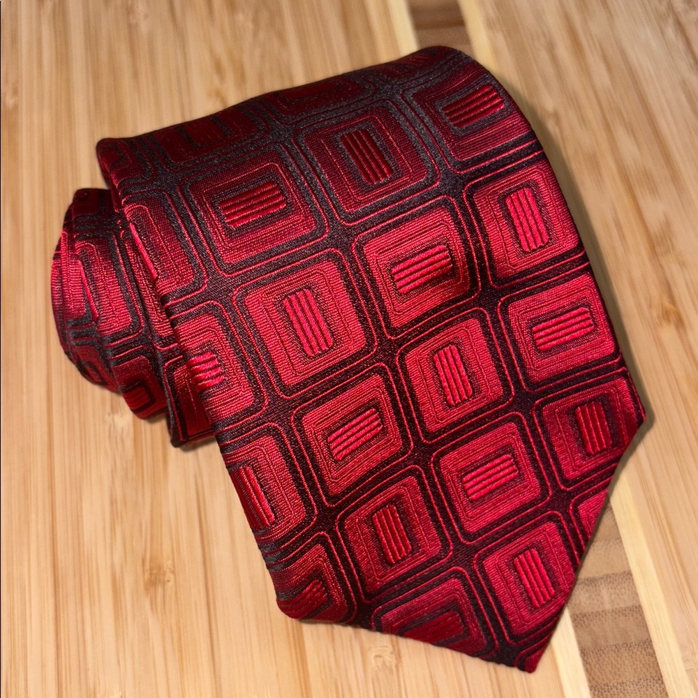 Guy‎ Laroche Square Geometric Neck Tie Silk